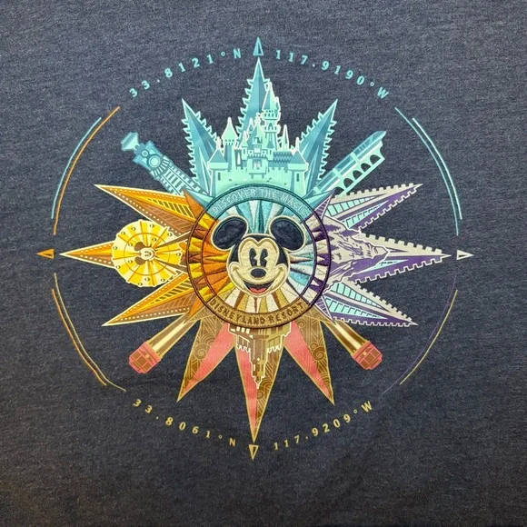 Disneyland Resort Parks Mickey Mouse Embroidered Full Zip Up Hoodie Jacket - L - Picture 8 of 10